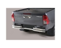 PROTETOR TRASEIRO EM TUBO DUPLO DE AÇO INOX Ø63MM. TIPO DBR PARA TOYOTA HILUX REVO 2016-