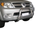 DEFENSA CENTRAL INOX Ø63MM CON TRAVIESA. HOMOLOGACIÓN CE PARA TOYOTA HILUX VIGO 2005-2016 (SOLO 2005-2010)