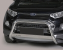 DEFENSA CENTRAL INOX Ø63MM CON TRAVIESA. HOMOLOGACIÓN CE PARA FORD ECOSPORT 2014- (SOLO 2014-2018)