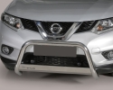 DEFENSA CENTRAL INOX Ø63MM CON TRAVIESA. HOMOLOGACIÓN CE PARA NISSAN X-TRAIL 2014-2022