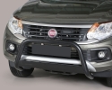 DEFENSA CENTRAL INOX NEGRO Ø63MM CON TRAVIESA. HOMOLOGACIÓN CE PARA FIAT FULLBACK 2016-