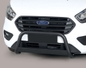 DEFENSA CENTRAL INOX NEGRO Ø63MM CON TRAVIESA. HOMOLOGACIÓN CE PARA FORD TRANSIT CUSTOM 2013-2023 (SOLO 2018-)