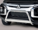 PARA-LAMA CENTRAL EM AÇO INOXIDÁVEL Ø63MM COM CROSSBODY. APROVAÇÃO CE PARA MITSUBISHI L200 TRITON 2019-2024