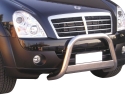 DEFENSA CENTRAL INOX Ø63MM CON GRABACIÓN. HOMOLOGACIÓN CE PARA KGM-SSANGYONG REXTON II 2006-2012