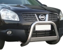 DEFENSA CENTRAL INOX Ø63MM CON GRABACIÓN. HOMOLOGACIÓN CE PARA NISSAN QASHQAI 2007-2010