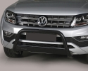 DEFENSA CENTRAL INOX NEGRO Ø63MM CON GRABACIÓN. HOMOLOGACIÓN CE PARA VOLKSWAGEN AMAROK 2010-2022