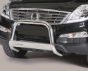 DEFENSA CENTRAL INOX Ø63MM CON GRABACIÓN. HOMOLOGACIÓN CE PARA KGM-SSANGYONG REXTON W 2013-2017