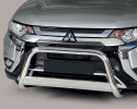 DEFENSA CENTRAL INOX Ø63MM CON GRABACIÓN. HOMOLOGACIÓN CE PARA MITSUBISHI OUTLANDER 2015-