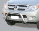 PARA-LAMA CENTRAL EM AÇO INOXIDÁVEL Ø76MM SEM CROSSBODY. APROVAÇÃO CE PARA TOYOTA HILUX VIGO 2005-2016 (SOMENTE 2005-2010)