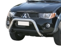 DEFENSA CENTRAL INOX Ø76MM SIN TRAVIESA. HOMOLOGACIÓN CE PARA MITSUBISHI L200 TRITON 2006-2009