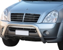DEFENSA CENTRAL INOX Ø76MM SIN TRAVIESA. HOMOLOGACIÓN CE PARA KGM-SSANGYONG REXTON II 2006-2012