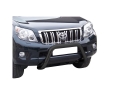 DEFENSA CENTRAL INOX NEGRO Ø76MM SIN TRAVIESA. HOMOLOGACIÓN CE PARA TOYOTA LANDCRUISER J150 2009-