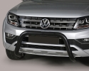 PARA-LAMA CENTRAL EM AÇO INOX PRETO Ø76MM SEM CROSSBODY. APROVAÇÃO CE PARA VOLKSWAGEN AMAROK 2010-2022 (SOMENTE HIGHLINE)