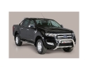 DEFENSA CENTRAL INOX Ø76MM SIN TRAVIESA. HOMOLOGACIÓN CE PARA FORD RANGER 2012-2022