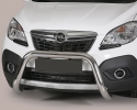 DEFENSA CENTRAL INOX Ø76MM SIN TRAVIESA. HOMOLOGACIÓN CE PARA OPEL MOKKA 2012-2016