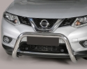 DEFENSA CENTRAL INOX Ø76MM SIN TRAVIESA. HOMOLOGACIÓN CE PARA NISSAN X-TRAIL 2014-2022