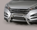 PARA-LAMA CENTRAL EM AÇO INOXIDÁVEL Ø76MM SEM CROSSBODY. APROVAÇÃO CE PARA HYUNDAI TUCSON 2015-2020 (SOMENTE 2015-2018)