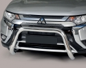 DEFENSA CENTRAL INOX Ø76MM SIN TRAVIESA. HOMOLOGACIÓN CE PARA MITSUBISHI OUTLANDER 2015-