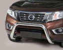 DEFENSA CENTRAL INOX Ø76MM SIN TRAVIESA. HOMOLOGACIÓN CE PARA NISSAN NP300 NAVARA D23 2016-