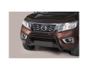 DEFENSA CENTRAL INOX NEGRO Ø76MM SIN TRAVIESA. HOMOLOGACIÓN CE PARA NISSAN NP300 NAVARA D23 2016-