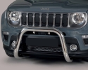 DEFENSA CENTRAL INOX Ø76MM SIN TRAVIESA. HOMOLOGACIÓN CE PARA JEEP RENEGADE 2014- (SOLO 2018-)