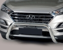 DEFENSA CENTRAL INOX Ø76MM SIN TRAVIESA. HOMOLOGACIÓN CE PARA HYUNDAI TUCSON 2015-2020 (SOLO 2018-)