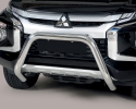 PARA-LAMA CENTRAL EM AÇO INOXIDÁVEL Ø76MM SEM CROSSBODY. APROVAÇÃO CE PARA MITSUBISHI L200 TRITON 2019-2024