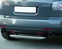 PROTECTOR DE PARAGOLPES TRASERO EN TUBO INOX Ø76MM PARA MAZDA CX-7 2007- (SOLO 2008-2010)