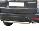 PROTECTOR DE PARAGOLPES TRASERO EN TUBO INOX Ø63MM PARA SUBARU FORESTER 2008-2012