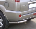 PROTECTOR INFERIOR DE ESQUINAS TRASERAS EN TUBO INOX Ø63MM PARA NISSAN X-TRAIL 2004-2007