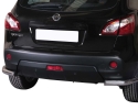 PROTECTOR INFERIOR DE ESQUINAS TRASERAS EN TUBO INOX Ø63MM PARA NISSAN QASHQAI 2010-2014