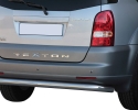 PROTECTOR DE PARAGOLPES TRASERO EN TUBO INOX Ø76MM PARA KGM-SSANGYONG REXTON II 2006-2012