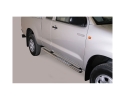 DIREÇÕES EM TUBO DE AÇO INOX, SEÇÃO OVAL, COM PASSOS. TIPO DSP PARA TOYOTA HILUX VIGO 2005-2016 (CABINE EXTRA)
