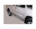 DIREÇÕES EM TUBO DE AÇO INOX, SEÇÃO OVAL, COM PASSOS. TIPO DSP PARA TOYOTA HILUX VIGO 2005-2016 (CABINA DUPLA)