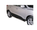 DIREÇÕES EM TUBO DE AÇO INOX, SEÇÃO OVAL, COM PASSOS. TIPO DSP PARA HYUNDAI IX-35 2010-2016
