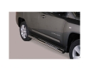 DIREÇÕES EM TUBO DE AÇO INOX, SEÇÃO OVAL, COM PASSOS. TIPO DSP PARA JEEP COMPASS 2011-2014