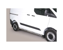 ESTRIBOS EN TUBO INOX, SECCIÓN OVAL, CON PISANTES. TIPO DSP PARA FORD TRANSIT CUSTOM 2013-2023 (CARROCERÍA L1)