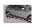 DIREÇÕES EM TUBO DE AÇO INOX, SEÇÃO OVAL, COM PASSOS. TIPO DSP PARA NISSAN QASHQAI 2014-2021