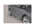 DIREÇÕES EM TUBO DE AÇO INOX, SEÇÃO OVAL, COM PASSOS. TIPO DSP PARA KIA SORENTO 2015-