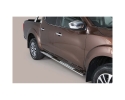 DIREÇÕES EM TUBO DE AÇO INOX, SEÇÃO OVAL, COM PASSOS. TIPO DSP PARA NISSAN NP300 NAVARA D23 2016- (CABINE DUPLA)