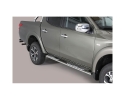 ESTRIBOS EN TUBO INOX, SECCIÓN OVAL, CON PISANTES. TIPO DSP (DOBLE CABINA) PARA FIAT FULLBACK 2016-
