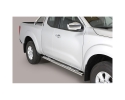 ESTRIBOS EN TUBO INOX, SECCIÓN OVAL, CON PISANTES. TIPO DSP PARA NISSAN NP300 NAVARA D23 2016- (EXTRA CABINA)