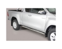 DIREÇÕES EM TUBO DE AÇO INOX, SEÇÃO OVAL, COM PASSOS. TIPO DSP PARA TOYOTA HILUX REVO 2016- (CABINE EXTRA)