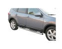 ESTRIBOS EN TUBO INOX Ø76MM, CON PISANTES PARA NISSAN QASHQAI+2 2008-2010