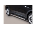 ESTRIBOS EN TUBO INOX Ø76MM, CON PISANTES PARA FIAT 500X 2014-