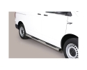 ESTRIBOS EN TUBO INOX Ø76MM, CON PISANTES PARA VOLKSWAGEN TRANSPORTER T6 2015-2024 (SWB CARROCERÍA CORTA)