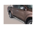 ESTRIBOS EN TUBO INOX Ø76MM, CON PISANTES PARA NISSAN NP300 NAVARA D23 2016- (DOBLE CABINA)
