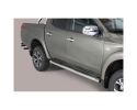 ESTRIBOS EN TUBO INOX Ø76MM, CON PISANTES (DOBLE CABINA) PARA FIAT FULLBACK 2016-