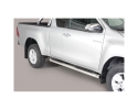 PASSOS EM TUBO DE AÇO INOXIDÁVEL Ø76MM, COM PASSOS PARA TOYOTA HILUX REVO 2016- (CABINE EXTRA)