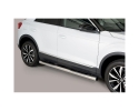 PASSOS EM TUBO DE AÇO INOXIDÁVEL Ø76MM, COM PASSOS PARA VOLKSWAGEN T-ROC 2017-